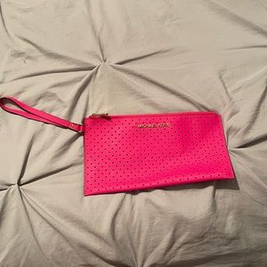 Pink Michaels Kors wristlet